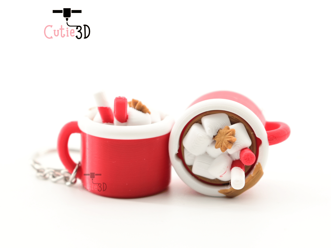 🥵 Cutie3D Winter Hot Chocolate Keycap Fidget Clicker Keychain